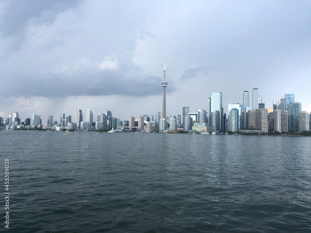 Toronto skyline viewed from the islands