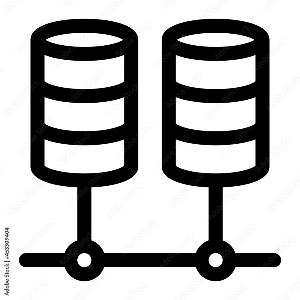 Data Base Line Icon Vector Data Base Line Icon Vector