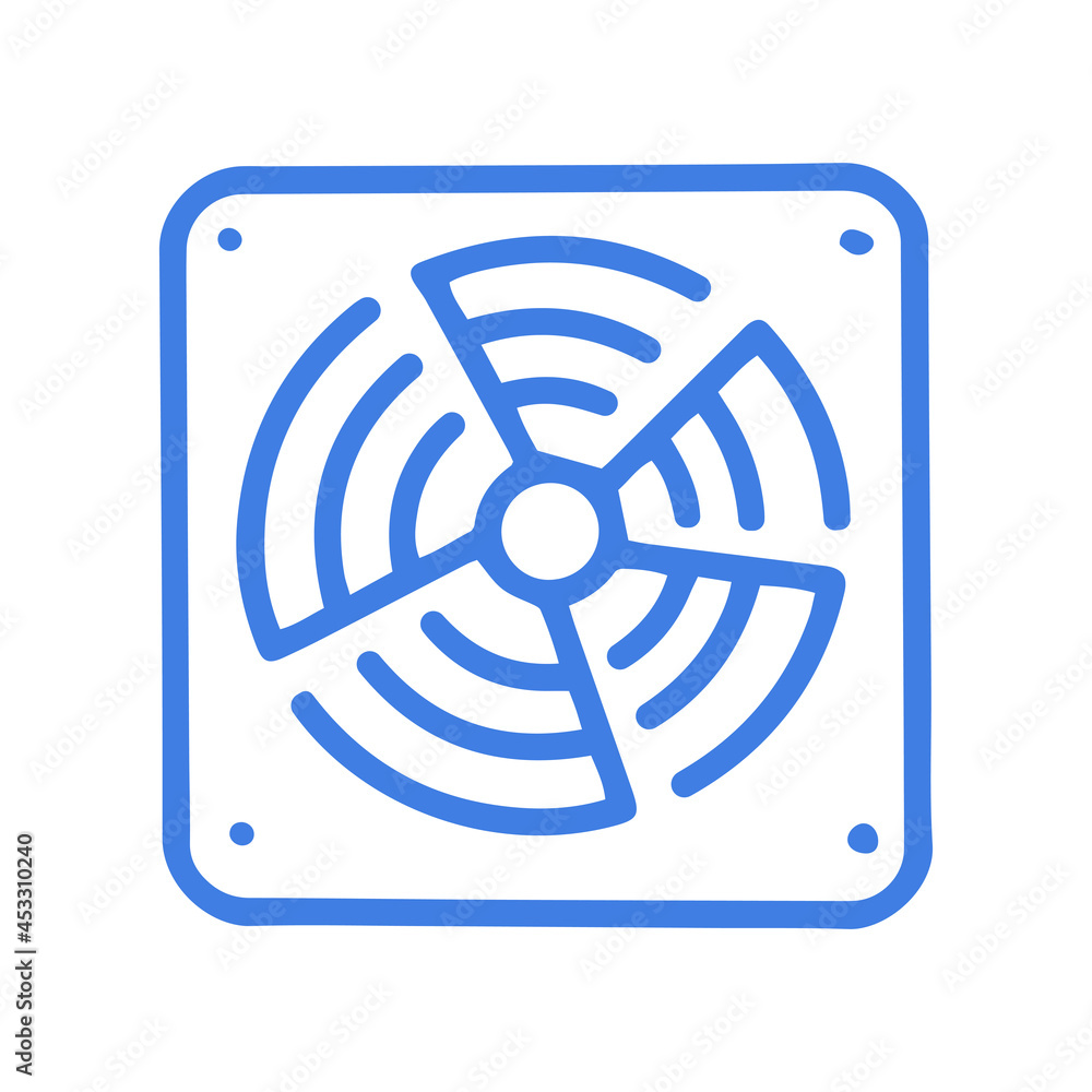Ventilation grill line vector doodle simple icon Ventilation grill line vector doodle simple icon