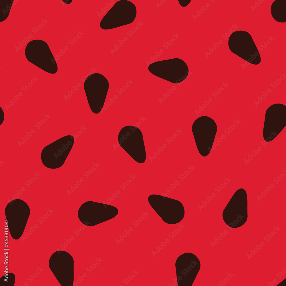Watermelon seeds seamless pattern design Watermelon seeds seamless pattern design