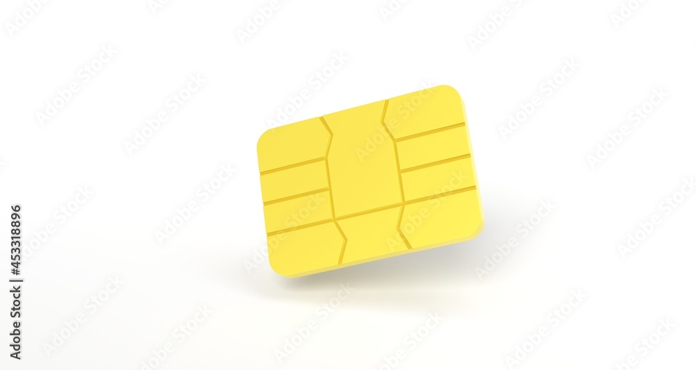 Sim card mobile phone chip, Mobile communication technology, 3d rendering. Sim card mobile phone chip, Mobile communication technology, 3d rendering.