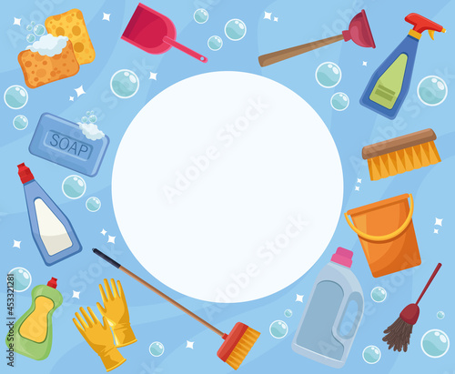 housekeeping tools circular frame
