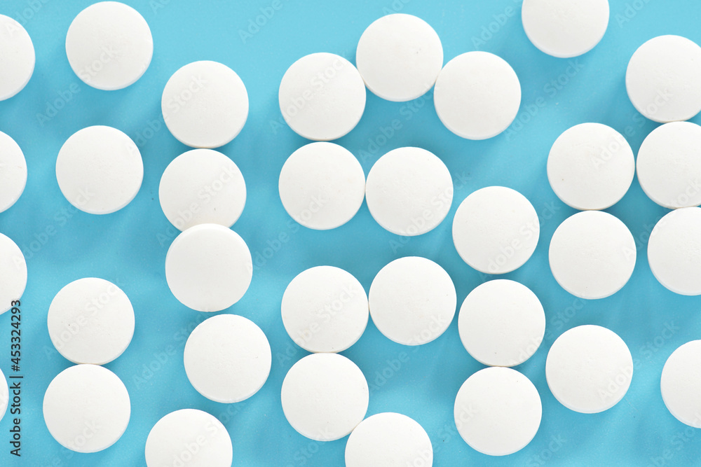 veterinary medicine, animal drug on blue background