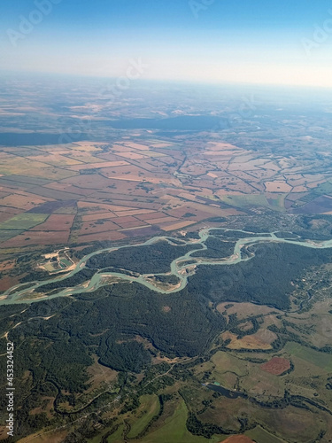 the Katun river from the plane window
