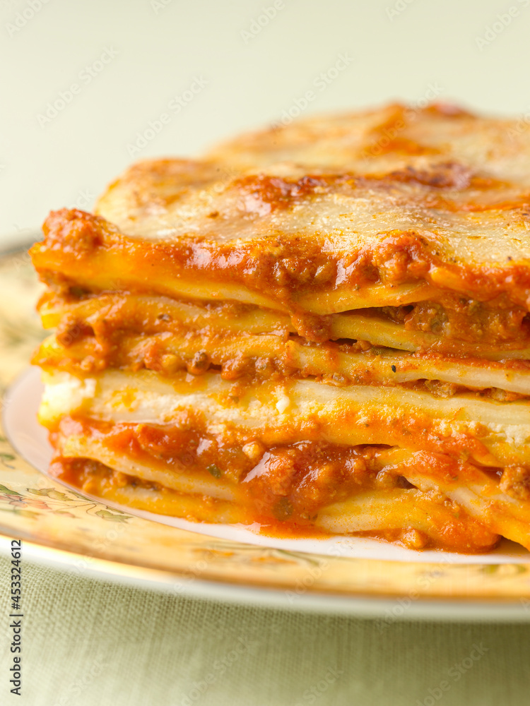 Meat Lasagna Close-up