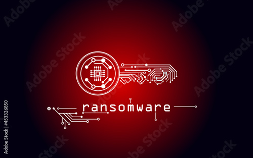 Key for encrypt a ransomware computer virus photo