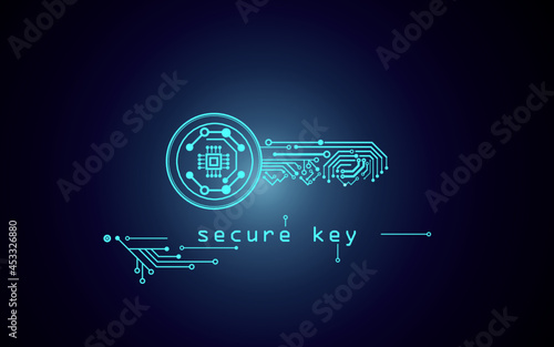 Secure key symbol illustration