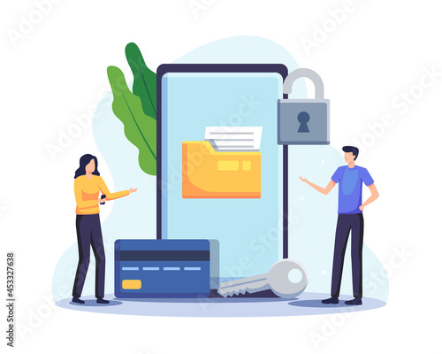 Data protection concept illustration