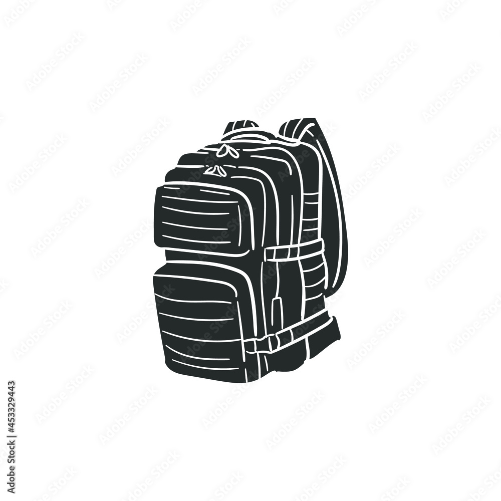 Military Bag Icon Silhouette Illustration. Baggage Vector Graphic ...