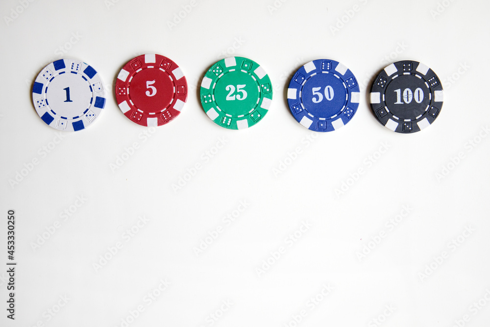 poker chips ordered from lowest to highest value poker chips ordered from lowest to highest value