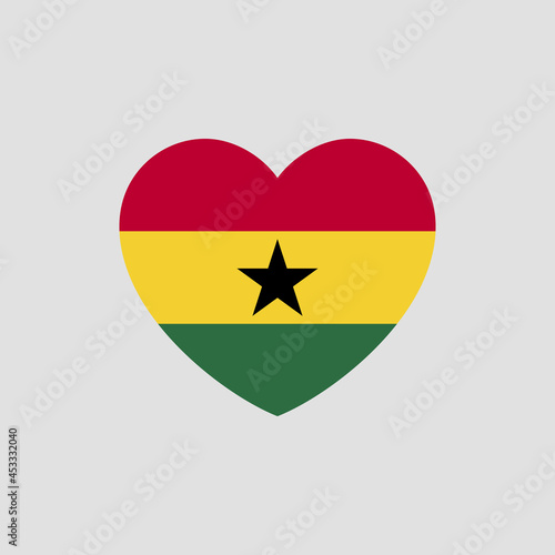 Free Download Ghana flag in heart shape vector love Ghana - GFXLoad