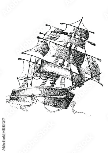 ship in the sea
