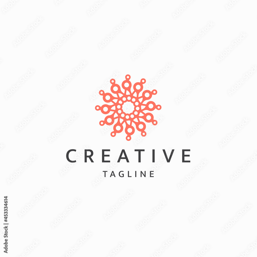 Fototapeta premium Abstract Technology logo icon design template flat vector
