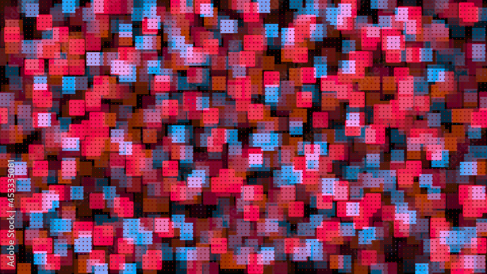 abstract colorful pixel technological background. Abstract colorful pattern background. Colorful Square Tiles Pattern. Pixelated Background. 
