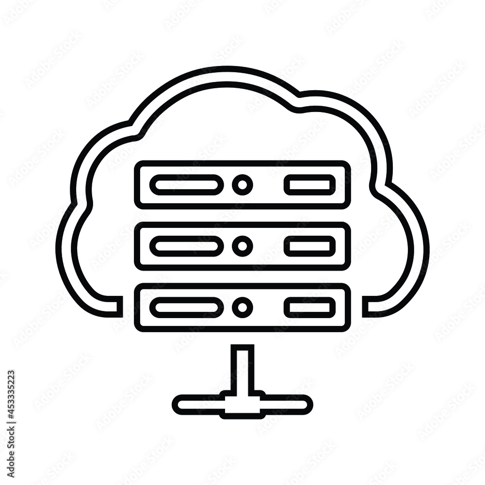 Cloud, computing, server line icon. Outline vector. Cloud, computing, server line icon. Outline vector.