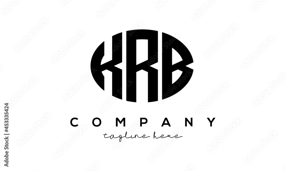 KRB three Letters creative circle logo design