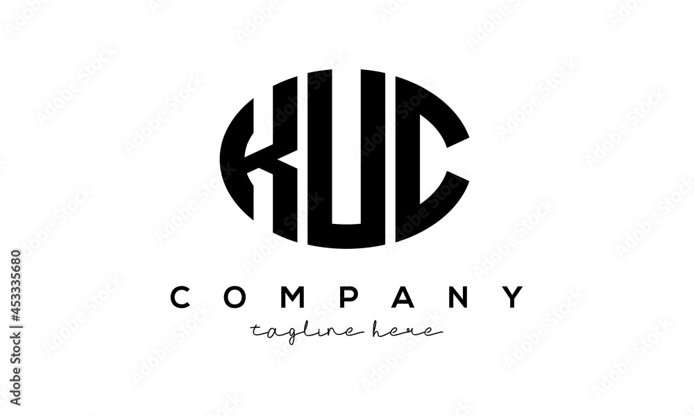 KUC three Letters creative circle logo design