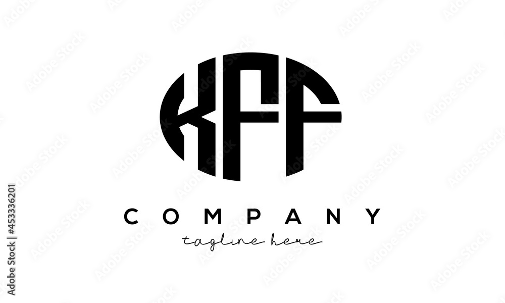 KFF three Letters creative circle logo design KFF three Letters creative circle logo design