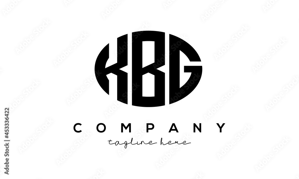 KBG three Letters creative circle logo design