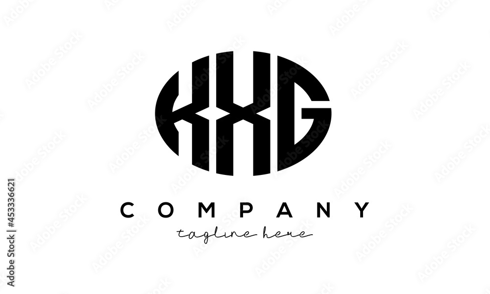 KXG three Letters creative circle logo design KXG three Letters creative circle logo design