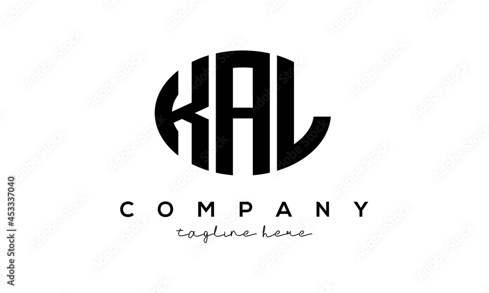 KAL three Letters creative circle logo design