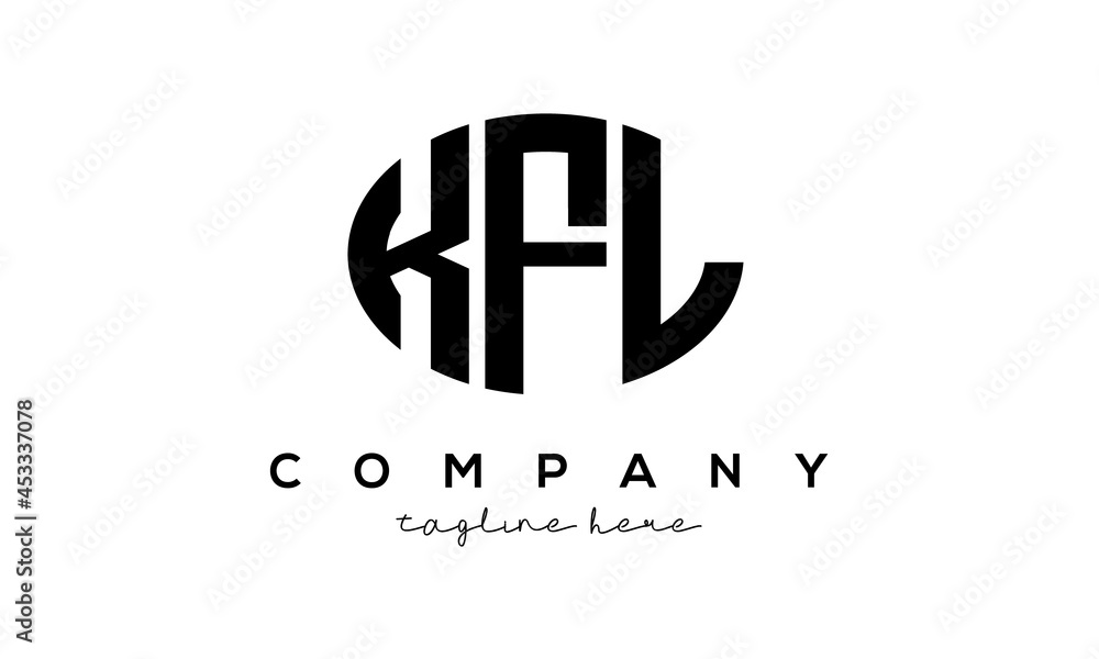 KFL three Letters creative circle logo design