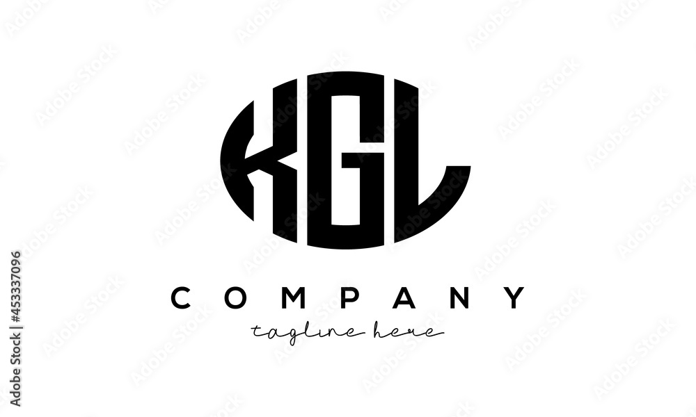 KGL three Letters creative circle logo design