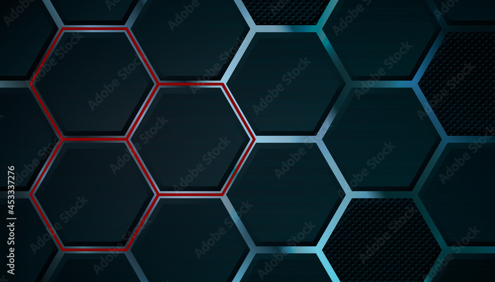 Abstract dark hexagonal futuristic background. Abstract dark hexagonal futuristic background.