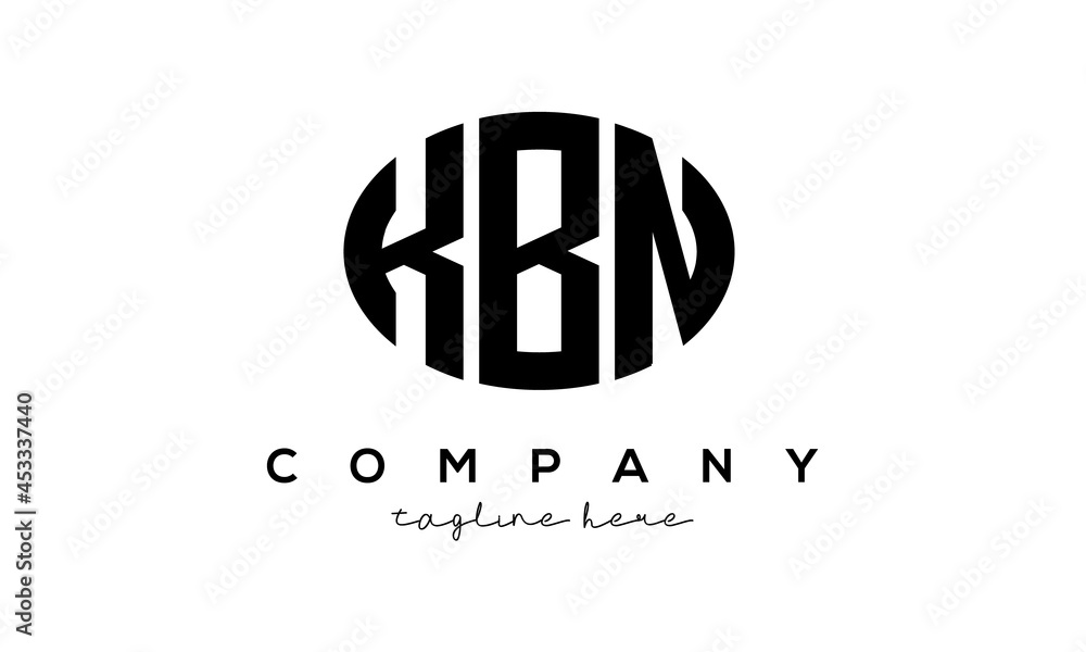 KBN three Letters creative circle logo design