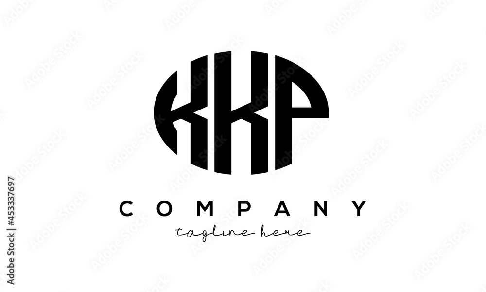 KKP three Letters creative circle logo design KKP three Letters creative circle logo design