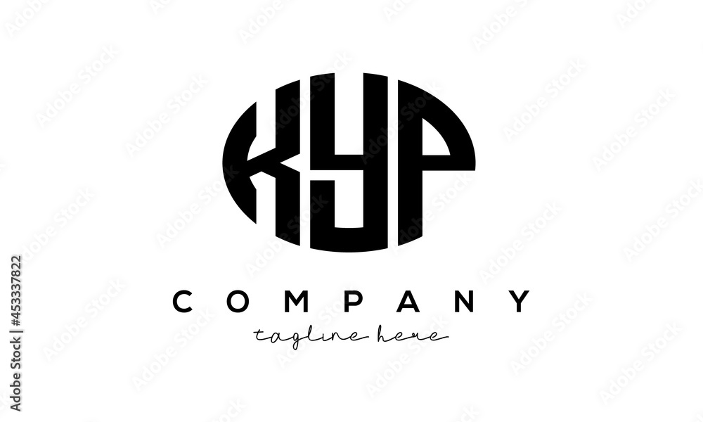 KYP three Letters creative circle logo design