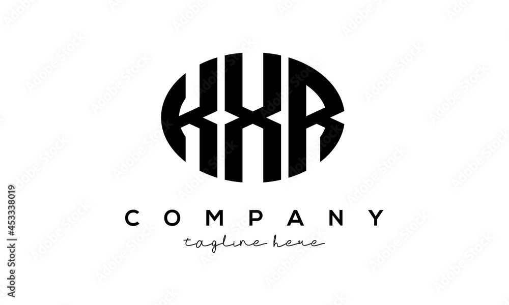 KXR three Letters creative circle logo design KXR three Letters creative circle logo design