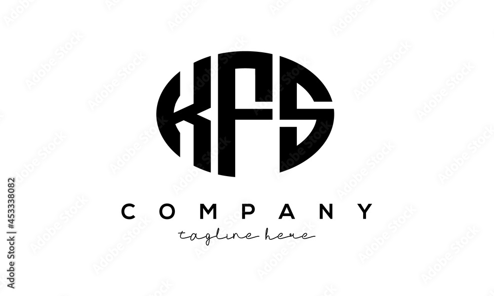 KFS three Letters creative circle logo design KFS three Letters creative circle logo design