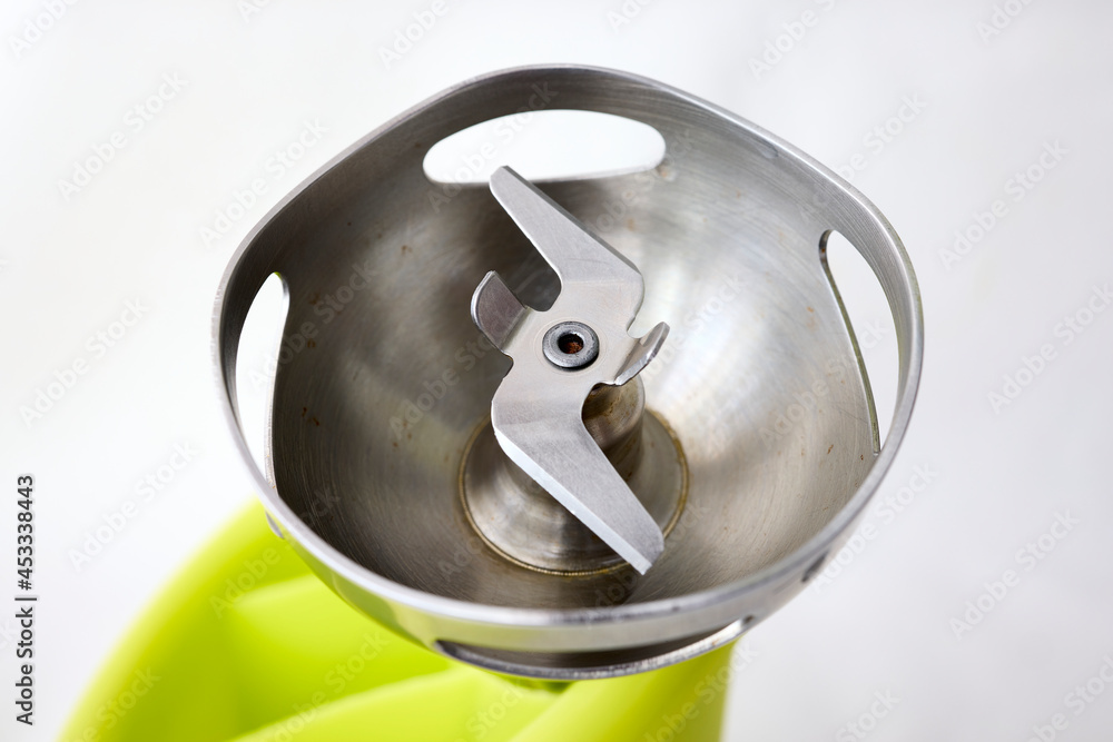 Propellers of a mixer. Electric mixer to make juices and sauces Propellers of a mixer. Electric mixer to make juices and sauces