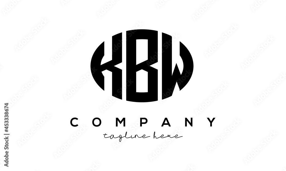 KBW three Letters creative circle logo design KBW three Letters creative circle logo design