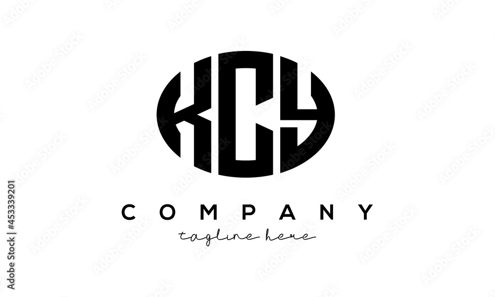 KCY three Letters creative circle logo design