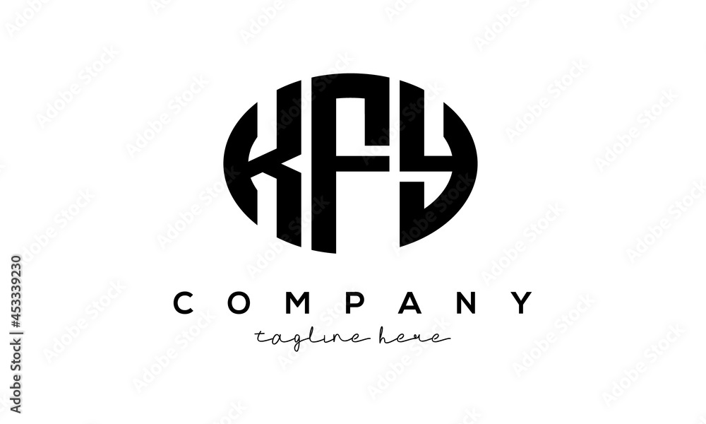 KFY three Letters creative circle logo design KFY three Letters creative circle logo design