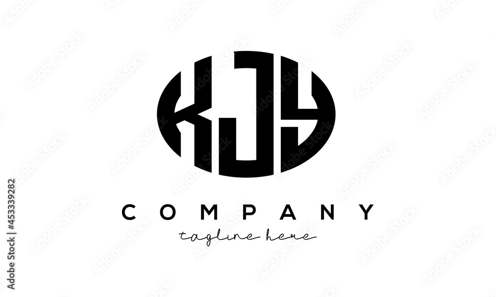 KJY three Letters creative circle logo design KJY three Letters creative circle logo design
