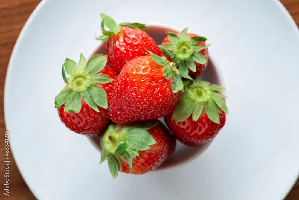 strawberries on a plate strawberries on a plate