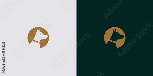 simple and modern dog logo design