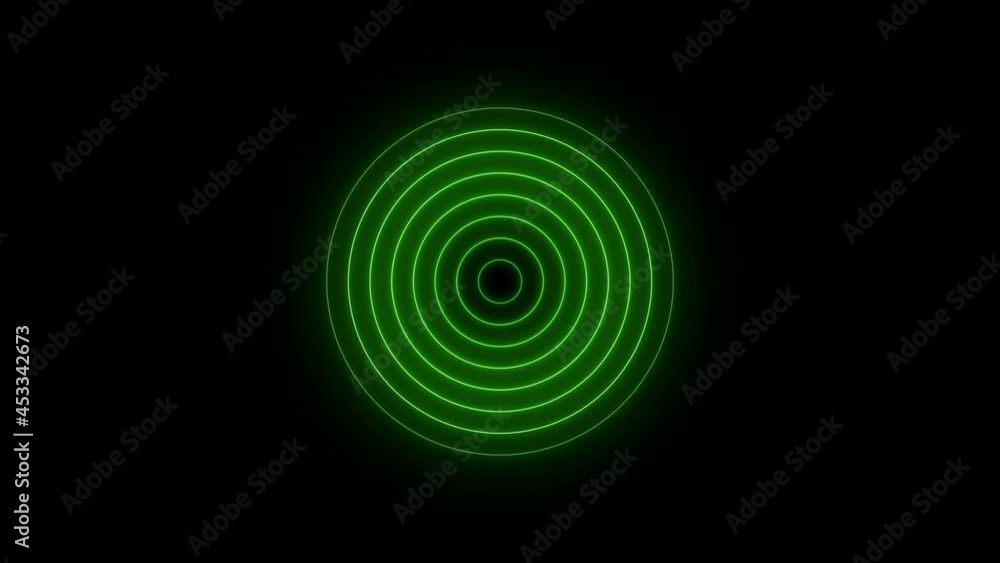 green neon radio wave signal animated on black background green neon radio wave signal animated on black background