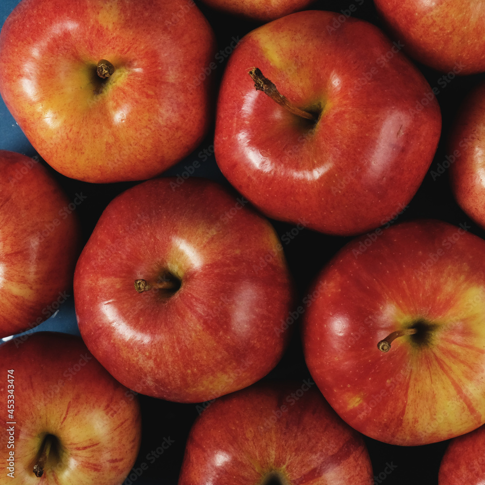 Group of red apples close up for natural fruit food background. Group of red apples close up for natural fruit food background.