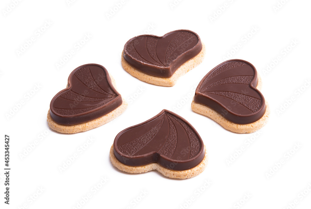 chocolate chip cookie heart isolated chocolate chip cookie heart isolated