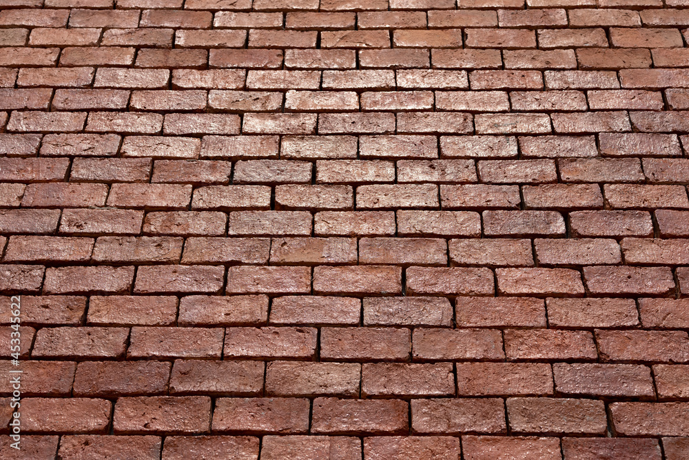 New red brick wall texture background