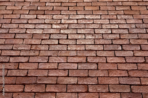 New red brick wall texture background