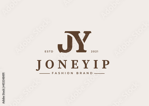 Modern initial j y letter logo design template, Vector illustrations