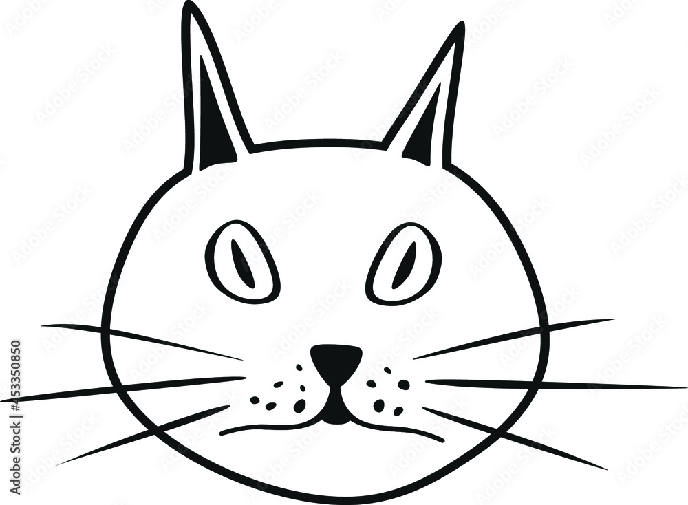 Obraz premium Handrawn Cat Doodle