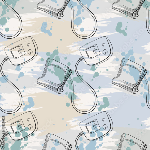 Blood pressure meter. Vector drawing. A medical device. Vector illustration