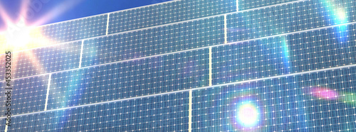 Closeup Of Solar Panels Wit...