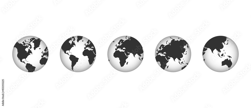 Earth globe icons vector template Earth globe icons vector template